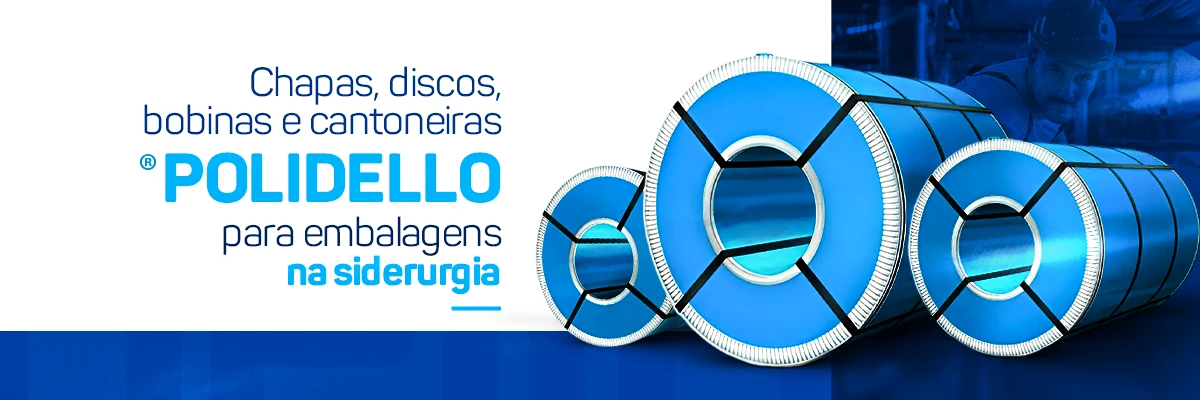 Discos e proteções PoliDello® aplicados a bobinas de aço