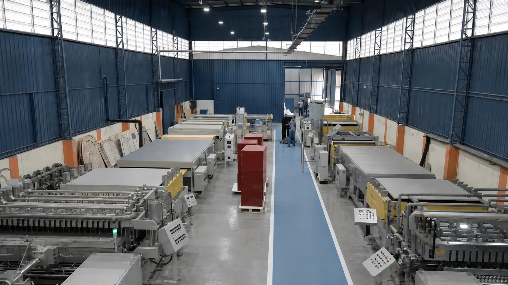 Hall de extrusão da planta de Extrema